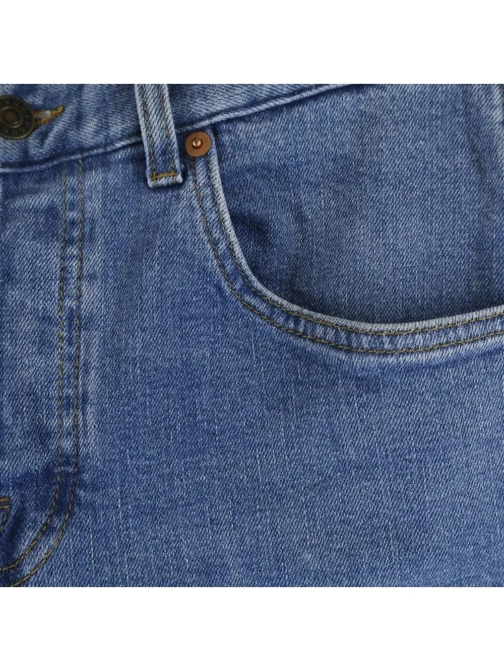 Gucci Stretch Denim Pants Button Fly Jeans Indigo